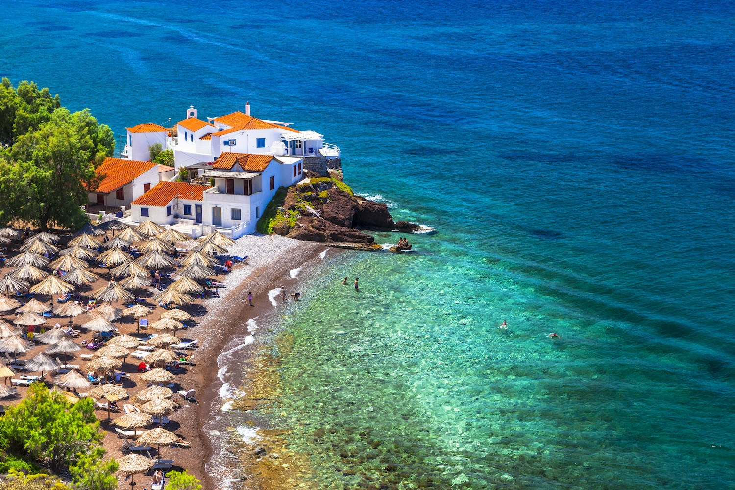 Beautiful Beaches of Hydra,Saronic,Greece