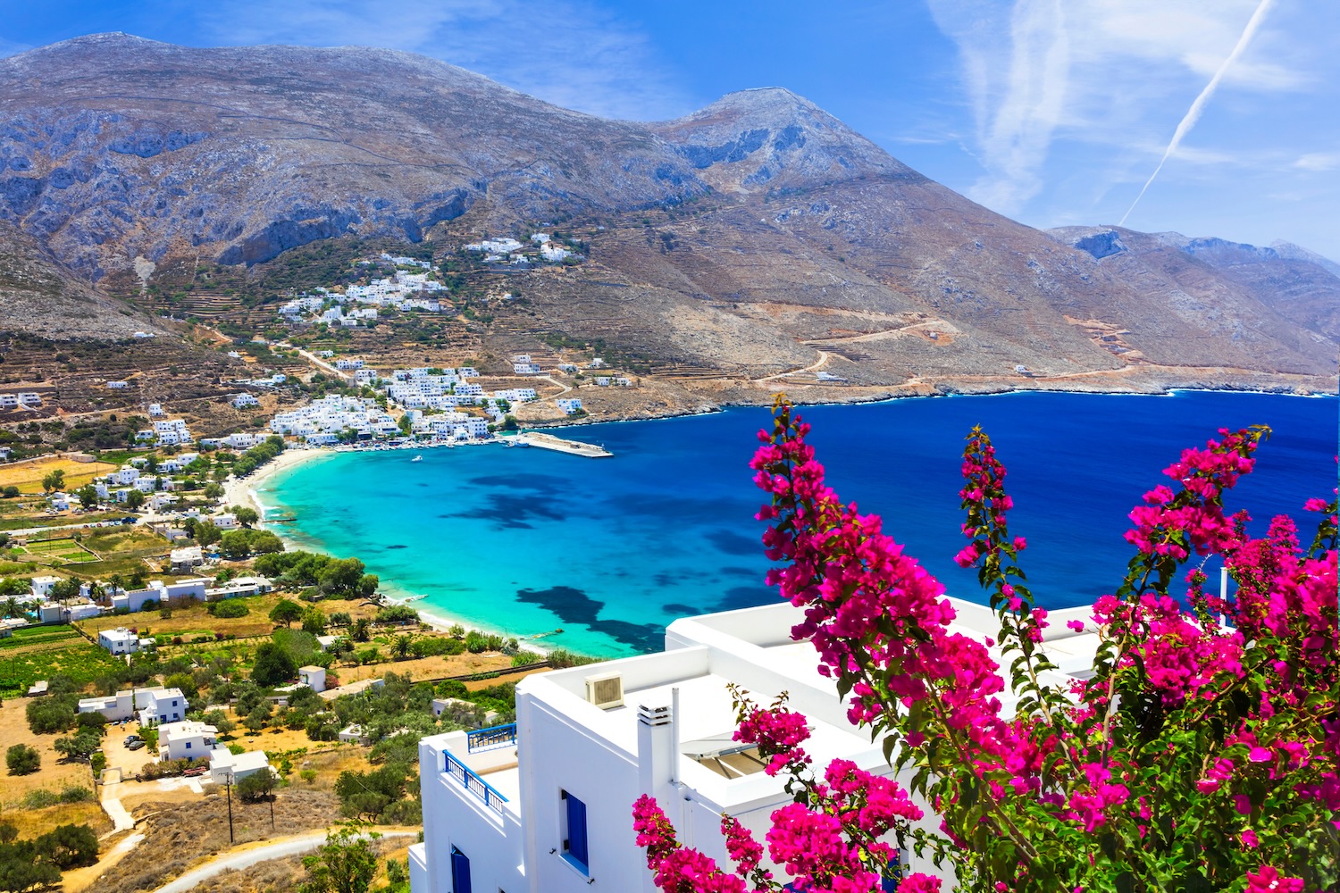 Beautiful Aegialis bay,Amorgos,Greece.